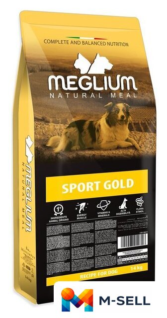 Сухой корм для собак Meglium Dog Adult Sport Gold MS2614 14 кг - Изображение №1 — Мульти e-магазин M-SELL