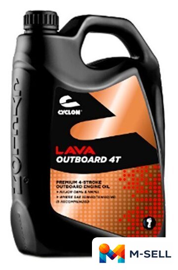 Моторное масло Cyclon Lava Outbord 4T 10W-40 4л - Изображение №1 — Мульти e-магазин M-SELL