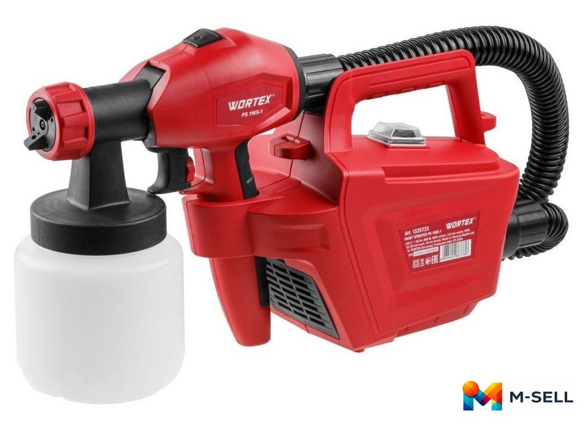 Краскораспылитель Wortex PS 1165-1 1325733 - Изображение №1 — Мульти e-магазин M-SELL