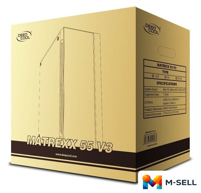 Корпус DeepCool Matrexx 55 V3 DP-ATX-MATREXX55V3 - Изображение №14 — Мульти e-магазин M-SELL