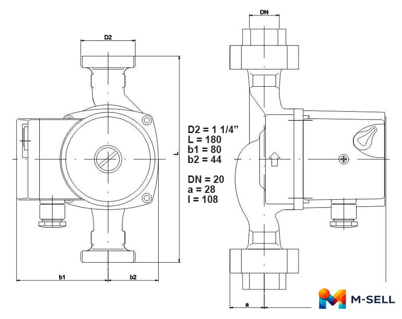Циркуляционный насос IMP Pumps GHN 20/60-180 - Изображение №2 — Мульти e-магазин M-SELL