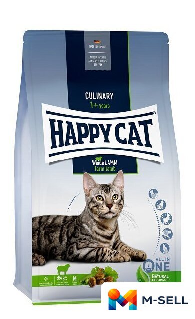 Сухой корм для кошек Happy Cat Culinary Weide-Lamm 33/15 ягненок 10 кг - Изображение №1 — Мульти e-магазин M-SELL