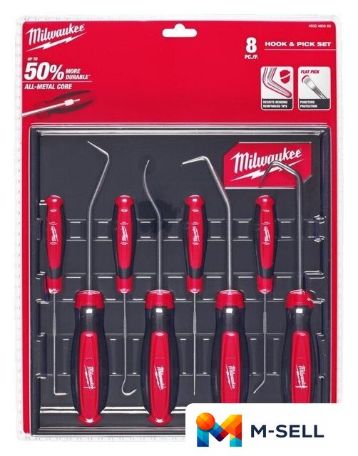 Набор крюков  Milwaukee 4932480569 (8 предметов) - Изображение №4 — Мульти e-магазин M-SELL