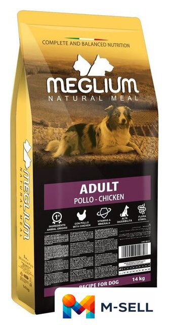 Сухой корм для собак Meglium Dog Adult Chicken MS1114 14 кг - Изображение №1 — Мульти e-магазин M-SELL