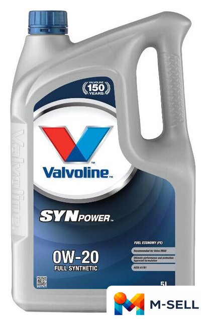 Моторное масло Valvoline SynPower FE 0W-20 872584 5л - Изображение №1 — Мульти e-магазин M-SELL