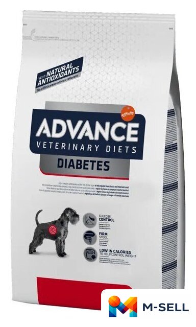 Сухой корм для собак Advance VetDiet Diabetes Colitis 3 кг - Изображение №1 — Мульти e-магазин M-SELL