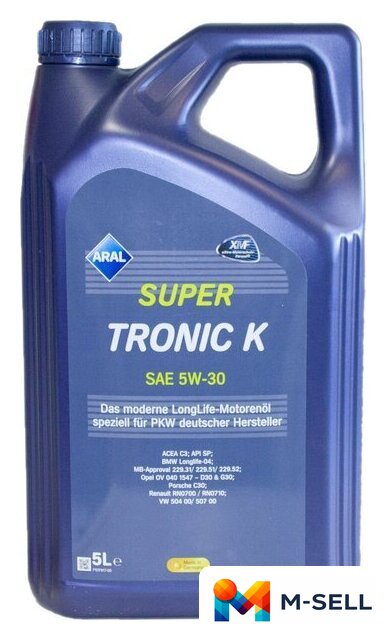 Моторное масло Aral SuperTronic K 5W-30 5л - Изображение №1 — Мульти e-магазин M-SELL
