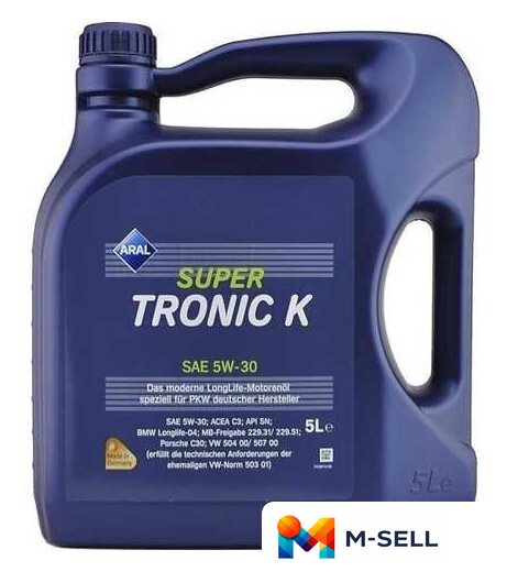 Моторное масло Aral SuperTronic K 5W-30 5л - Изображение №2 — Мульти e-магазин M-SELL