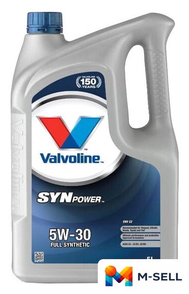 Моторное масло Valvoline SynPower ENV C2 5W-30 874309 5л - Изображение №1 — Мульти e-магазин M-SELL