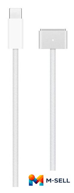 Кабель Apple USB Type-C - MagSafe 3 (2 м, белый/серебристый) - Изображение №2 — Мульти e-магазин M-SELL