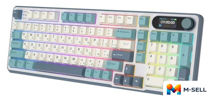 Клавиатура Royal Kludge RK-S98 RGB Light Cloud (RK Chartreuse) - Изображение №6 — Мульти e-магазин M-SELL