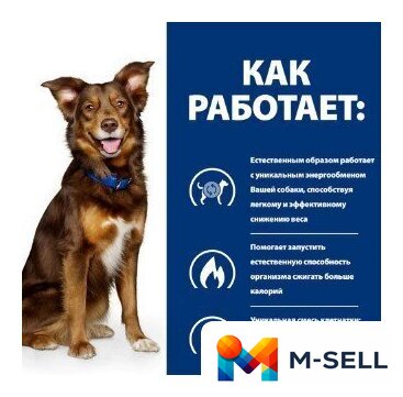 Сухой корм для собак Hill's Prescription Diet Metabolic коррекция веса 1.5 кг - Изображение №4 — Мульти e-магазин M-SELL