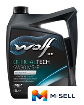 Моторное масло Wolf Official Tech 5W-30 MS-F 4л - Изображение №1 — Мульти e-магазин M-SELL