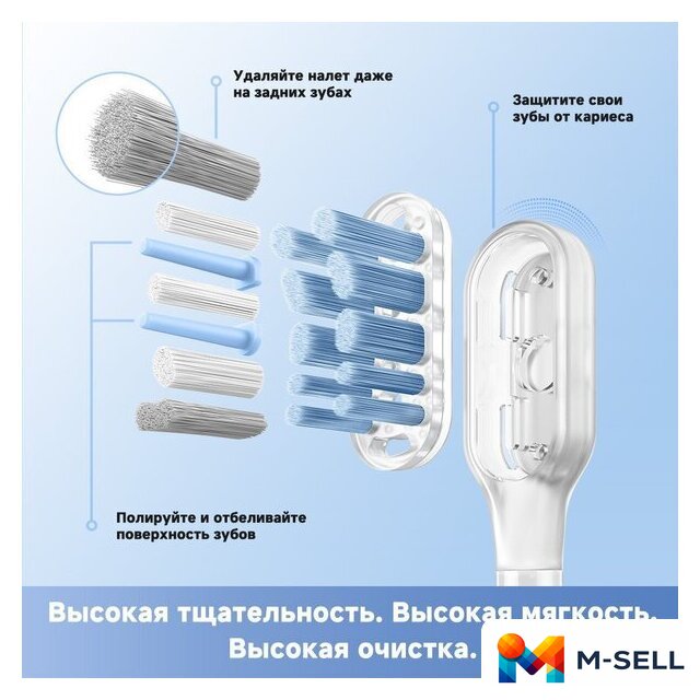 Электрическая зубная щетка Trouver 3D Clean Electric Toothbrush ATB15A (серебристый) - Изображение №7 — Мульти e-магазин M-SELL