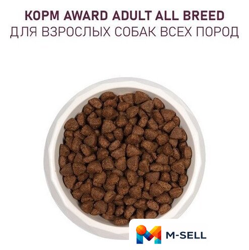 Сухой корм для собак Award Adult All Breed для всех пород с ягненком, индейкой с добавлением яблока и черники 12 кг - Изображение №6 — Мульти e-магазин M-SELL