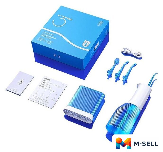 Ирригатор  Soocas W3 Pro (с футляром, синий) - Изображение №1 — Мульти e-магазин M-SELL