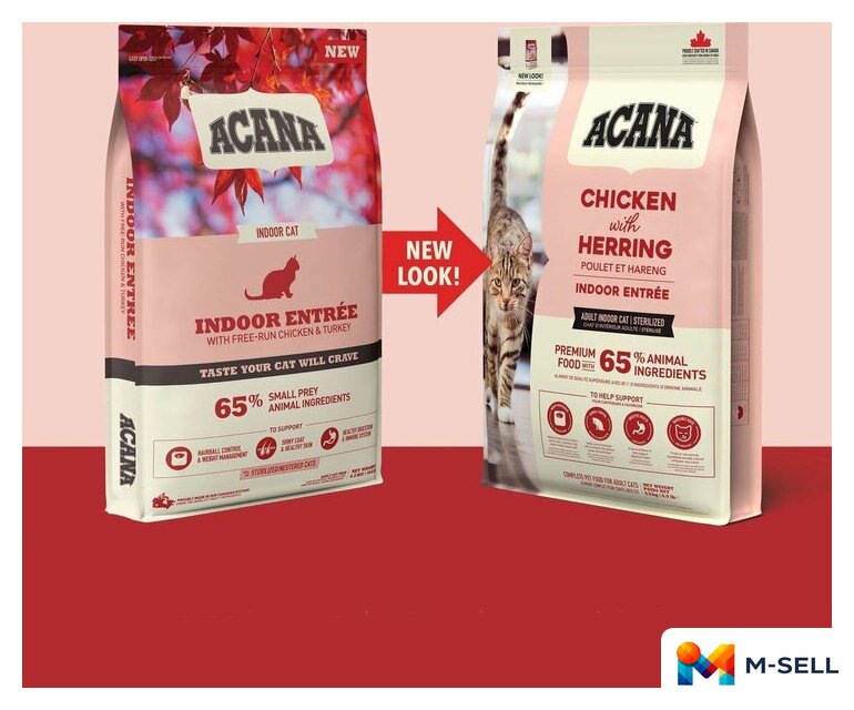Сухой корм для кошек Acana Indoor Entree 4.5 кг - Изображение №3 — Мульти e-магазин M-SELL