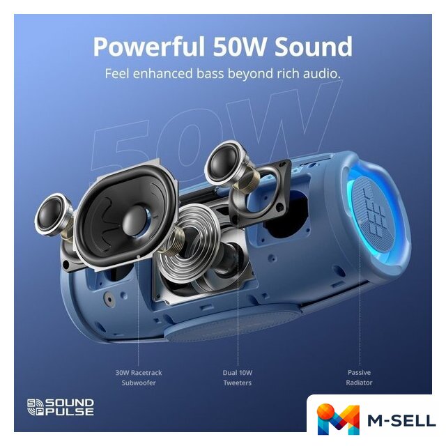 Беспроводная колонка Tronsmart Mirtune S100 (синий) - Изображение №2 — Мульти e-магазин M-SELL