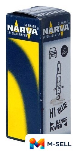 Галогенная лампа Narva H1 Range Power Blue+ 1шт [48630RPB] - Изображение №1 — Мульти e-магазин M-SELL