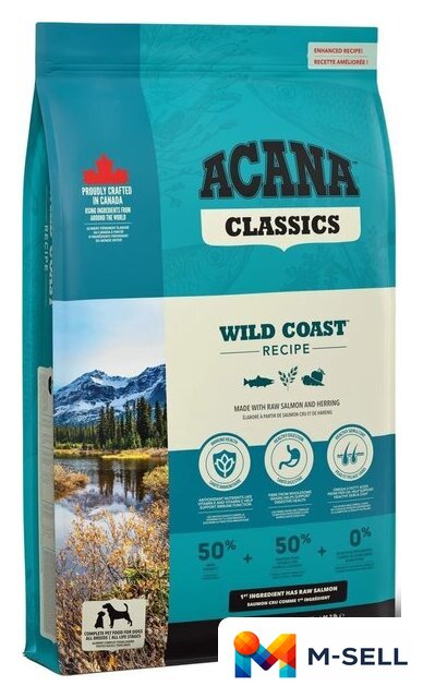 Сухой корм для собак Acana Wild Coast с рыбой 9.7 кг - Изображение №1 — Мульти e-магазин M-SELL