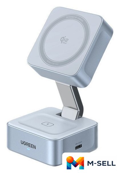 Беспроводное зарядное Ugreen MagFlow 2-in-1 W752 55960 (голубой) - Изображение №1 — Мульти e-магазин M-SELL