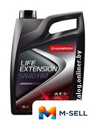 Моторное масло Champion Life Extension HM API SN ACEA A3/B4 5W-40 5л - Изображение №1 — Мульти e-магазин M-SELL