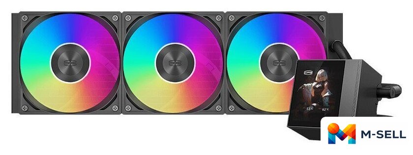 Система жидкостного охлаждения для процессора PCCooler DC360 Pro ARGB Display (черный) - Изображение №1 — Мульти e-магазин M-SELL