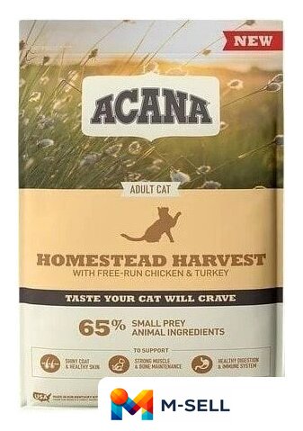 Сухой корм для кошек Acana Homestead Harvest 4.5 кг - Изображение №2 — Мульти e-магазин M-SELL