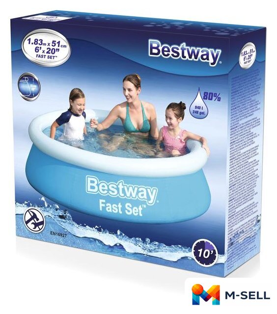 Надувной бассейн Bestway 57392 (183х51) - Изображение №8 — Мульти e-магазин M-SELL