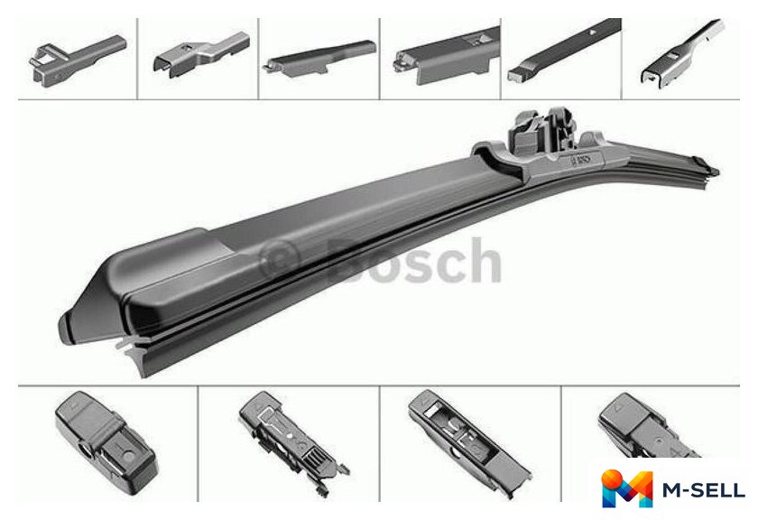 Щетка стеклоочистителя Bosch Aerotwin Plus 3397006955 - Изображение №6 — Мульти e-магазин M-SELL