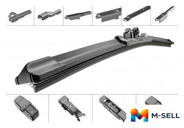 Щетка стеклоочистителя Bosch Aerotwin Plus 3397006954 - Изображение №6 — Мульти e-магазин M-SELL