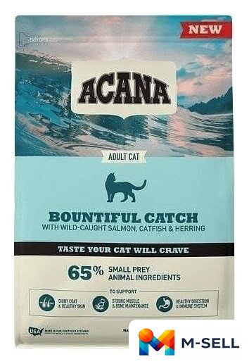 Сухой корм для кошек Acana Bountiful Catch 4.5 кг - Изображение №2 — Мульти e-магазин M-SELL