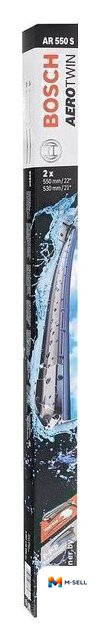 Щетки стеклоочистителя Bosch Aero L+R 550mm/530mm 3397118906 - Изображение №3 — Мульти e-магазин M-SELL