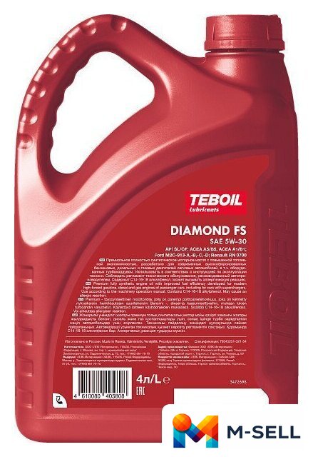 Моторное масло Teboil Diamond FS 5W-30 4л - Изображение №3 — Мульти e-магазин M-SELL