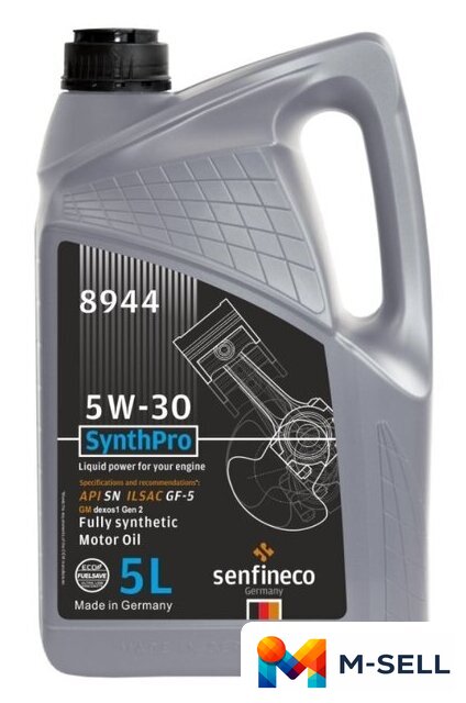 Моторное масло Senfineco SynthPro 5W-30 API SN ILSAC GF-6, 5л - Изображение №1 — Мульти e-магазин M-SELL