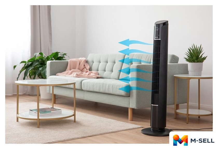 Колонный вентилятор Sencor SFT 4207BK - Изображение №7 — Мульти e-магазин M-SELL