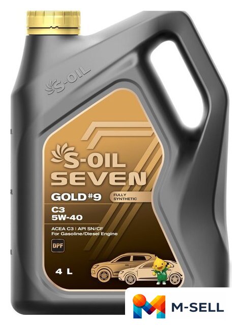 Моторное масло S-OIL SEVEN GOLD #9 C3 5W-40 4л - Изображение №1 — Мульти e-магазин M-SELL