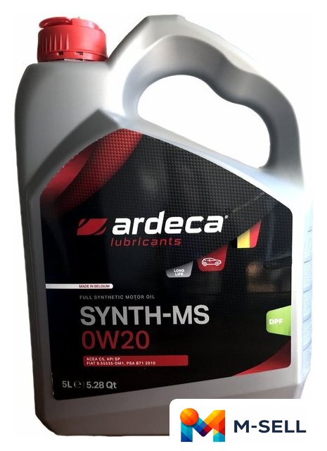 Моторное масло Ardeca Synth-MS 0W-20 5л - Изображение №1 — Мульти e-магазин M-SELL