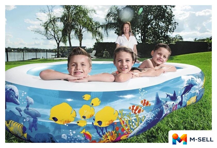 Надувной бассейн Bestway Подводный мир 54118 (262х157х46) - Изображение №3 — Мульти e-магазин M-SELL