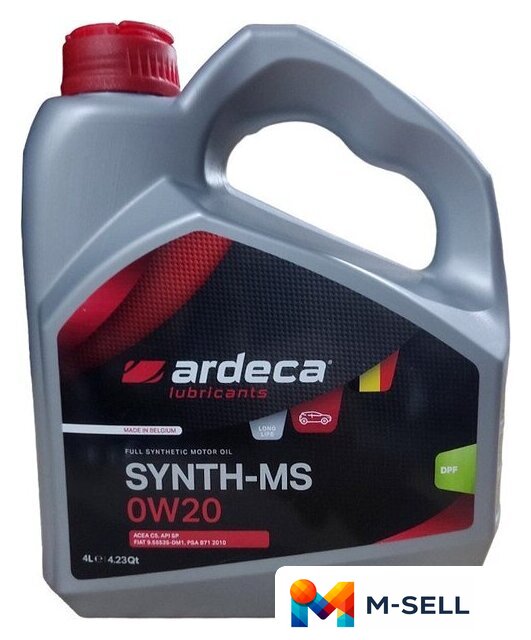 Моторное масло Ardeca Synth-MS 0W-20 4л - Изображение №1 — Мульти e-магазин M-SELL