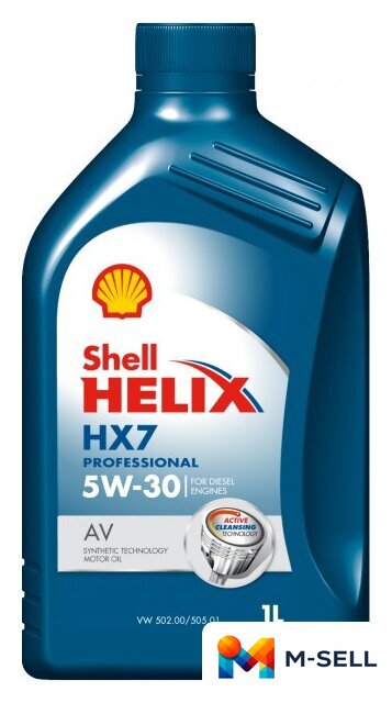 Моторное масло Shell Helix HX7 Professional AV 5W-30 1л - Изображение №1 — Мульти e-магазин M-SELL