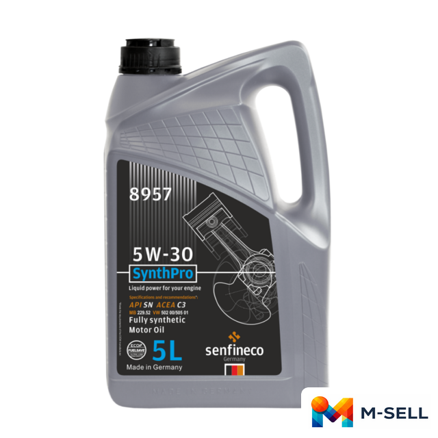 Моторное масло Senfineco SynthPro 5W-30 API SN ACEA C3, 5л - Изображение №1 — Мульти e-магазин M-SELL