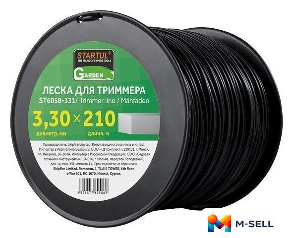 Леска для триммера Startul ST6058-331 - Изображение №1 — Мульти e-магазин M-SELL