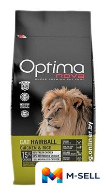 Сухой корм для кошек Optimanova Cat Hairball Chicken & Rice 8 кг - Изображение №1 — Мульти e-магазин M-SELL