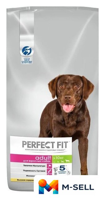 Сухой корм для собак Perfect Fit Для взрослых собак средних и крупных пород. Курица 14.5 кг - Изображение №1 — Мульти e-магазин M-SELL