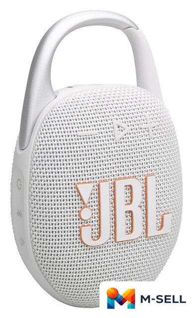 Беспроводная колонка JBL Clip 5 (белый) - Изображение №1 — Мульти e-магазин M-SELL