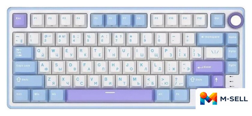 Клавиатура Royal Kludge R75 RGB Taro Milk (RK Silver) - Изображение №2 — Мульти e-магазин M-SELL