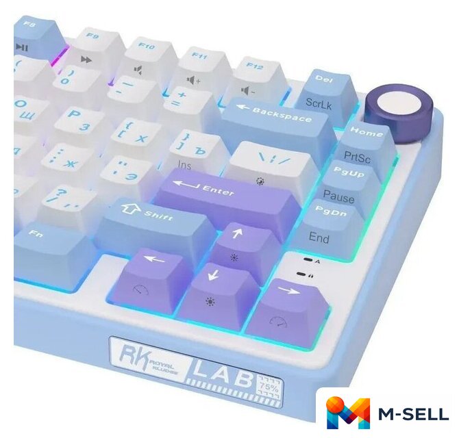 Клавиатура Royal Kludge R75 RGB Taro Milk (RK Silver) - Изображение №7 — Мульти e-магазин M-SELL