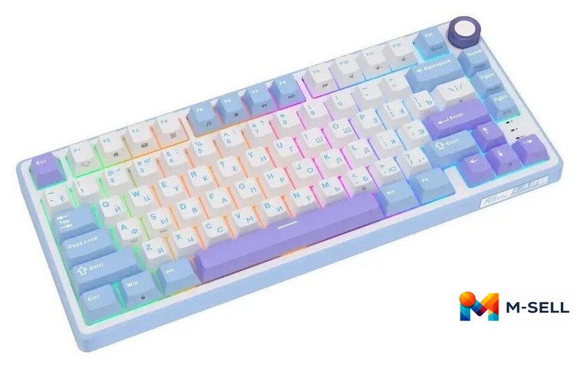 Клавиатура Royal Kludge R75 RGB Taro Milk (RK Silver) - Изображение №3 — Мульти e-магазин M-SELL