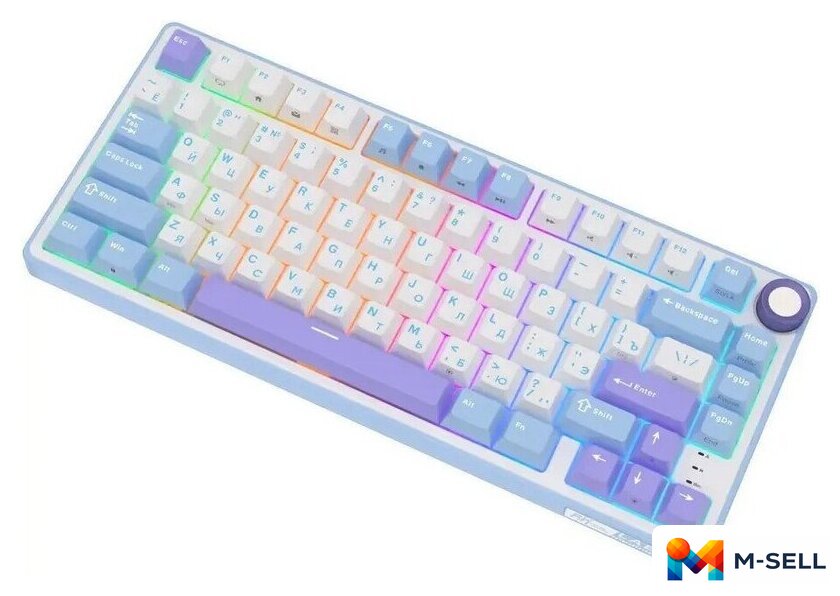 Клавиатура Royal Kludge R75 RGB Taro Milk (RK Silver) - Изображение №4 — Мульти e-магазин M-SELL